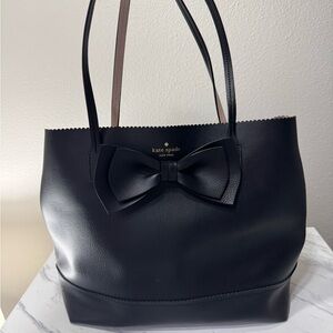 Kate Spade Black Tote with Bow Accent